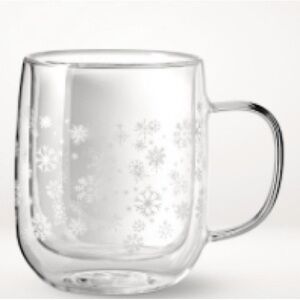 Williams Sonoma White Snowflake Mugs, Set of Two